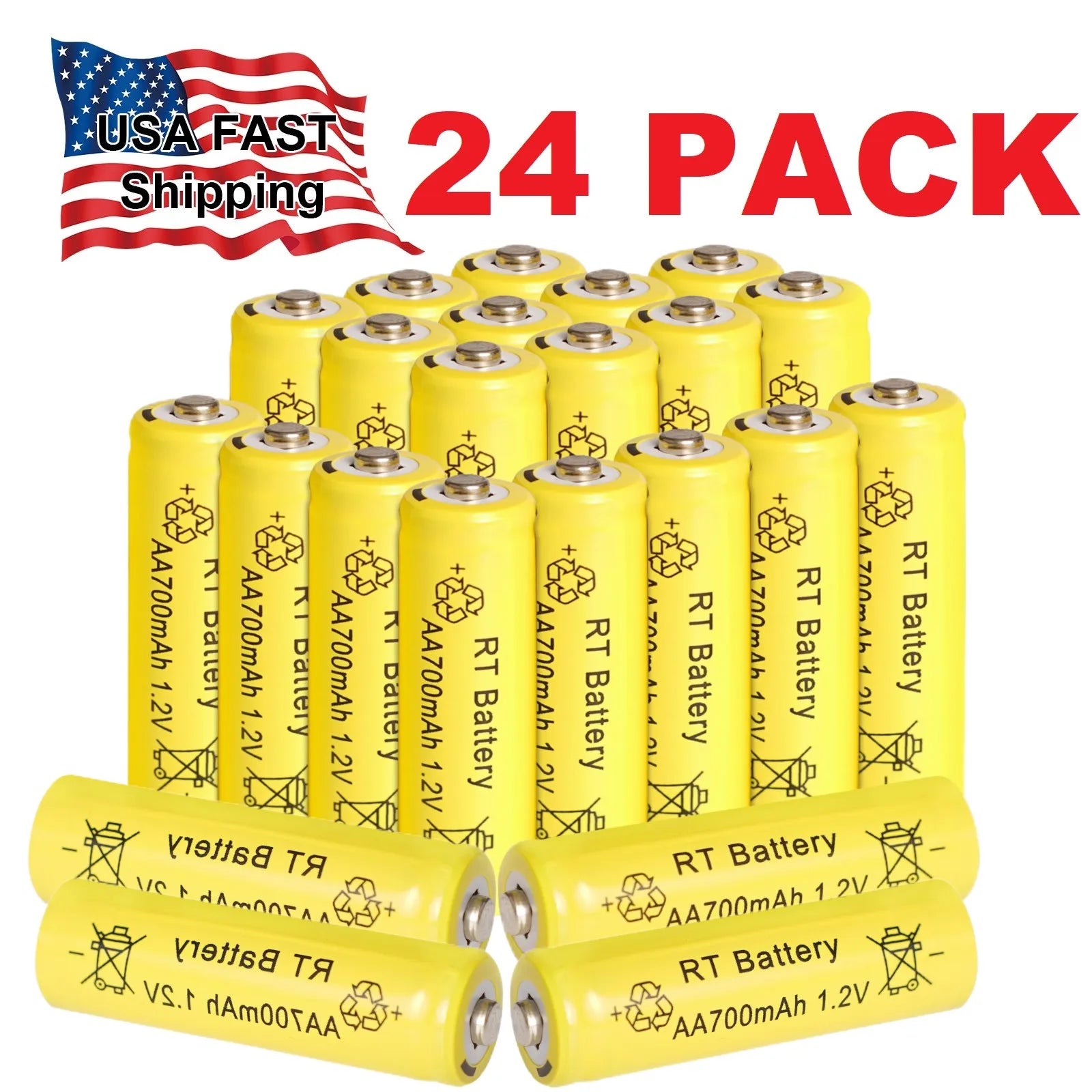 10-60PCS 8000mAh 1.2V AA Ni-MH Rechargeable Battery, Suitable for Remote Control, Toy Flashlight, Wireless Keyboard, Mouse