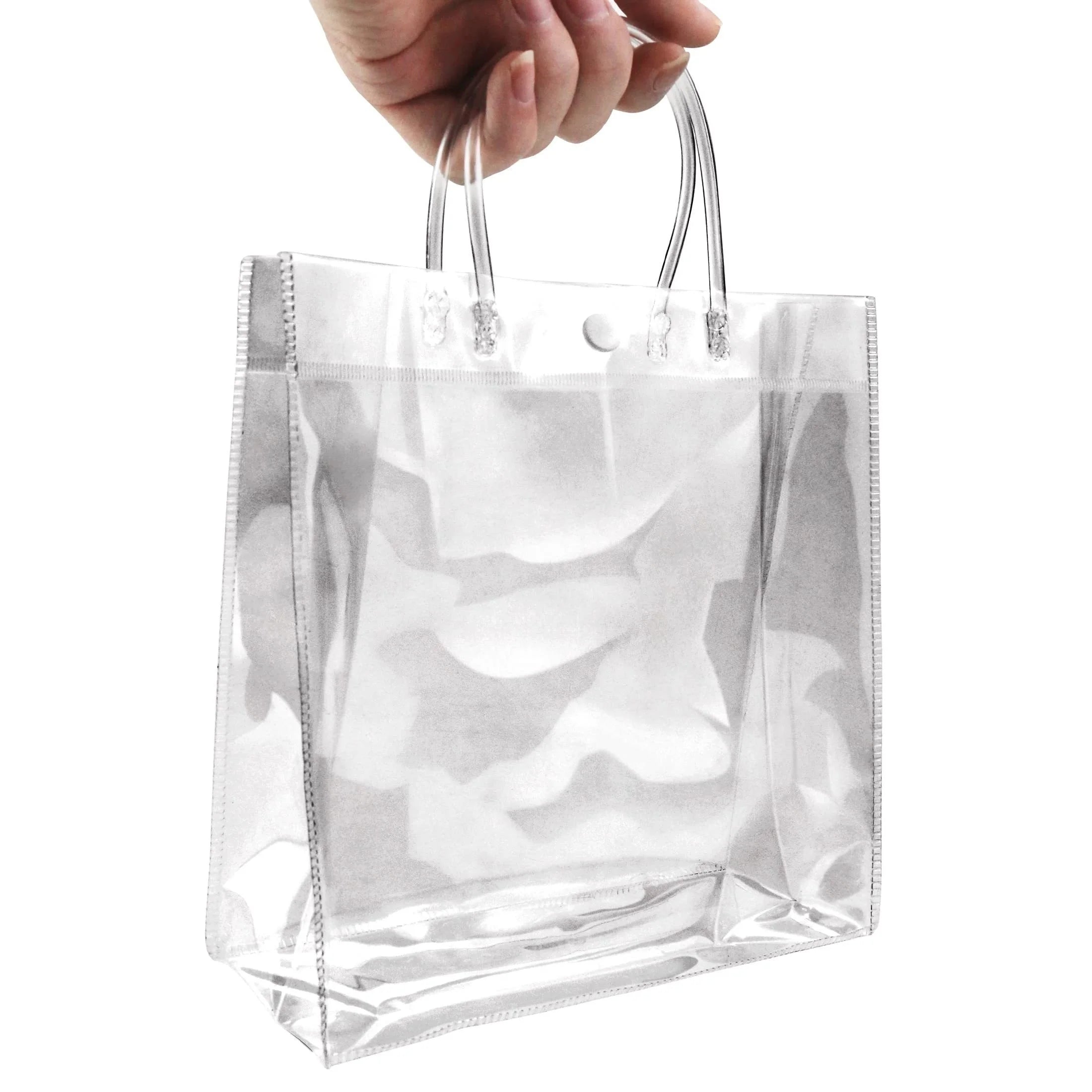 20-Pack Clear Plastic Gift Bags with Handles