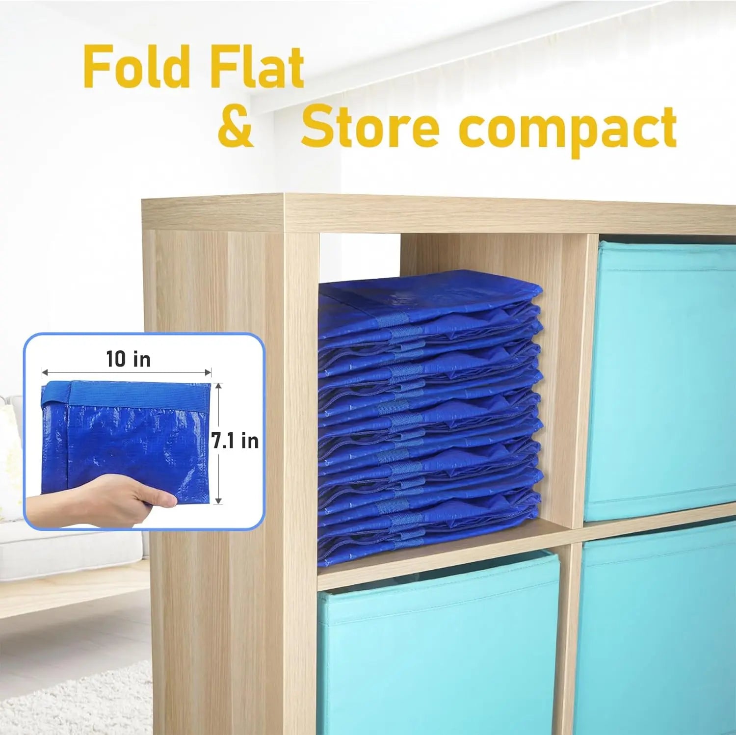 6 Pack Extra Large Moving Bags Heavy Duty with Zippers & Carrying Handles, Durable Storage Bags Moving Boxes for Closet Organize