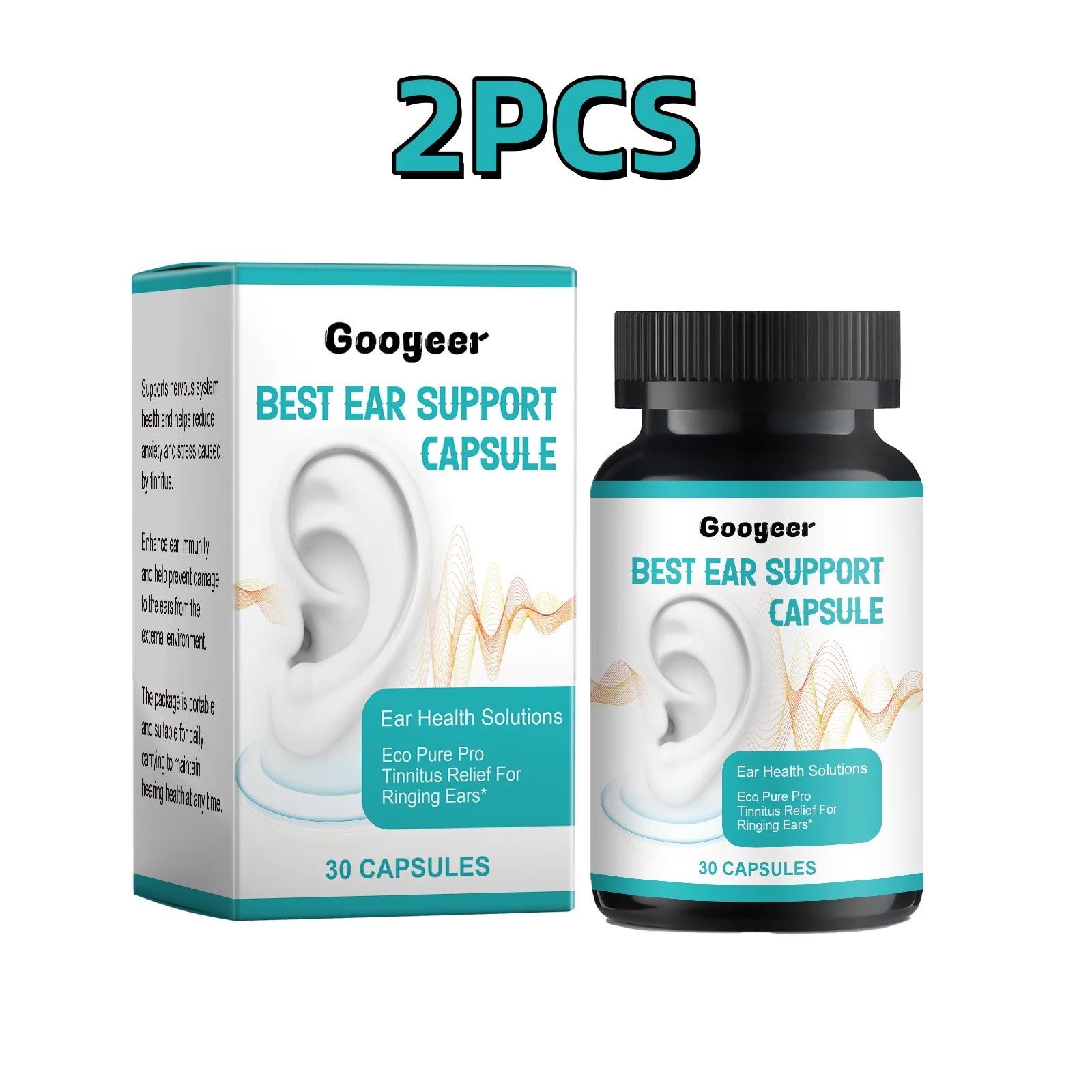 30pcs Googeer Tinnitus Relief Capsules Protect Ear Cells Health Provide Nutrition Keep Clear Hear Body Treatment Capsules