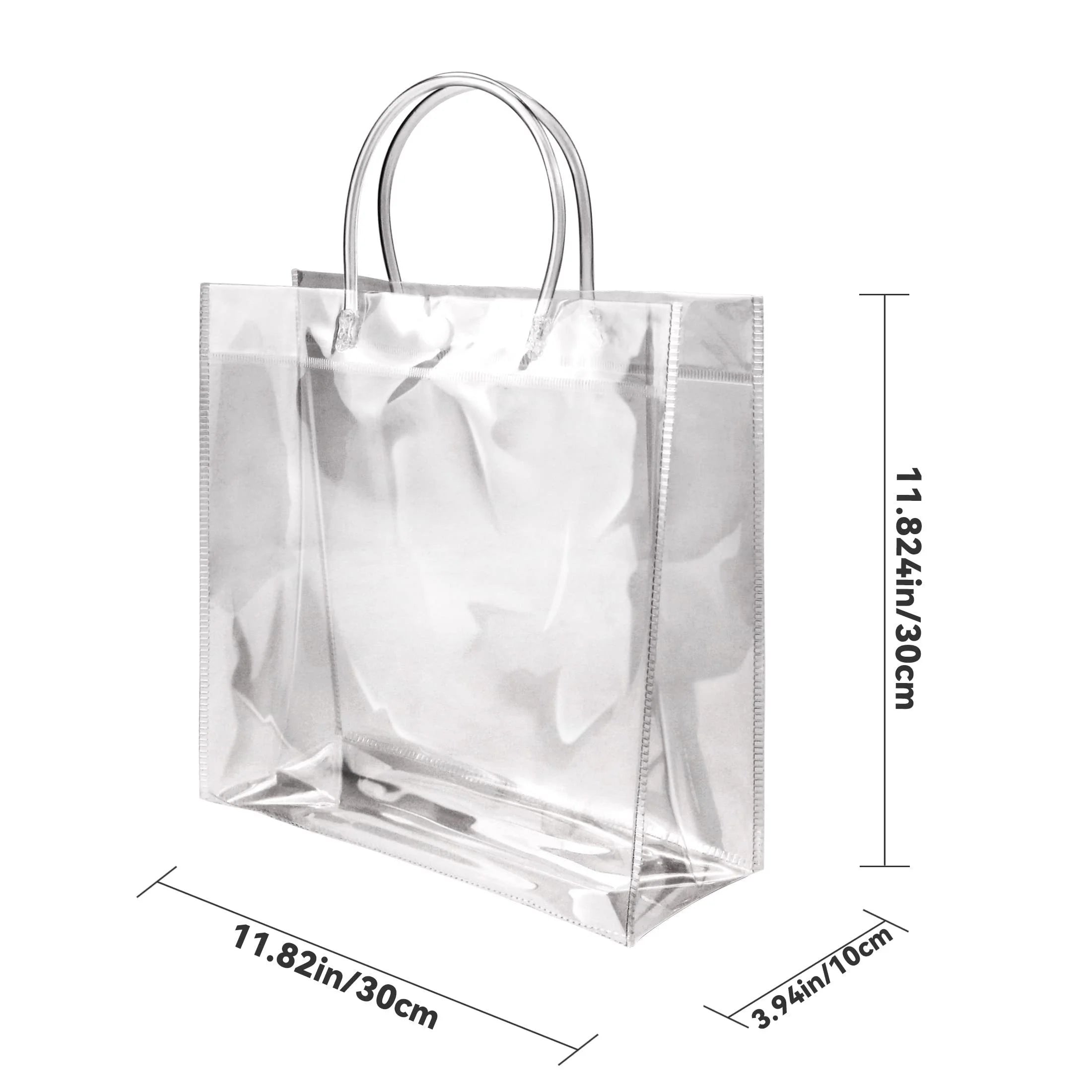 20-Pack Clear Plastic Gift Bags with Handles