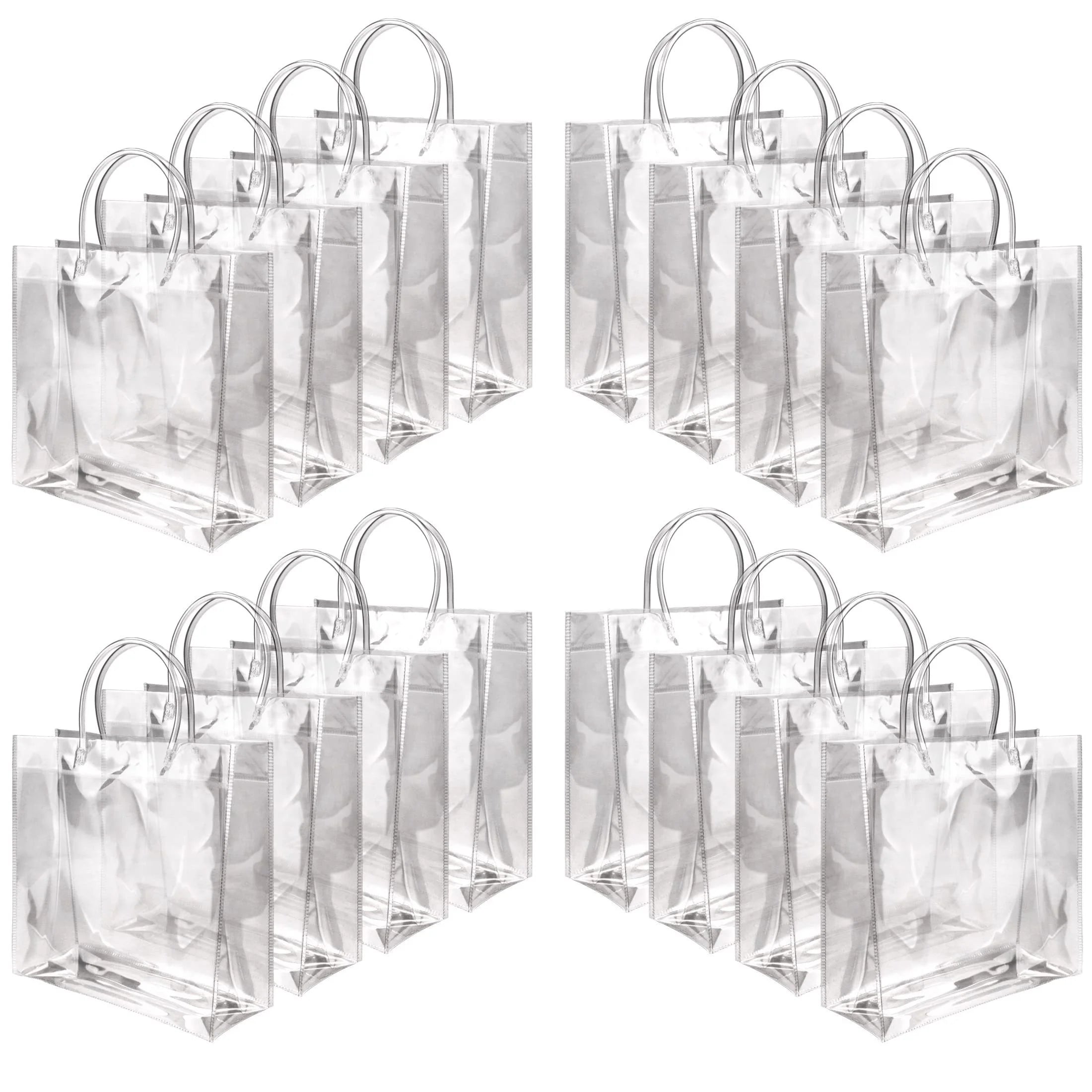 20-Pack Clear Plastic Gift Bags with Handles
