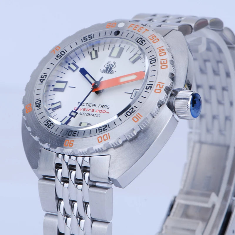 Tactical Frog Diver Watches Mens SUB 300 Sapphire 20ATM Water Resistance C3 Luminous Stainless NH35 Automatic Mechanical Watch