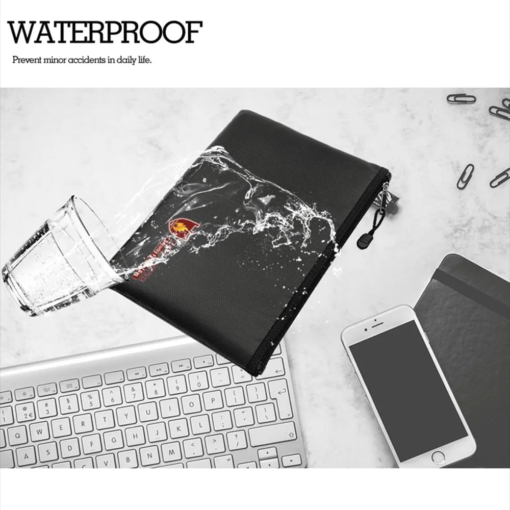 Small Organizer Fireproof ID Storage Bag Cash Passport A5 Notebook Jewelry Card Collection Bag Multifunctional Storage Bag