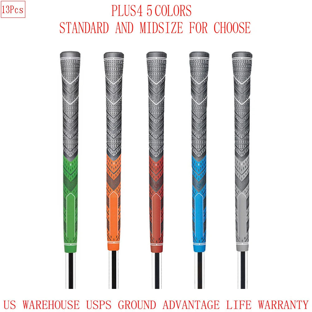 13PCs Golf Girp Golf Club Grip PLUS4 Golf Grip Anti-slip 60R Natural Rubber