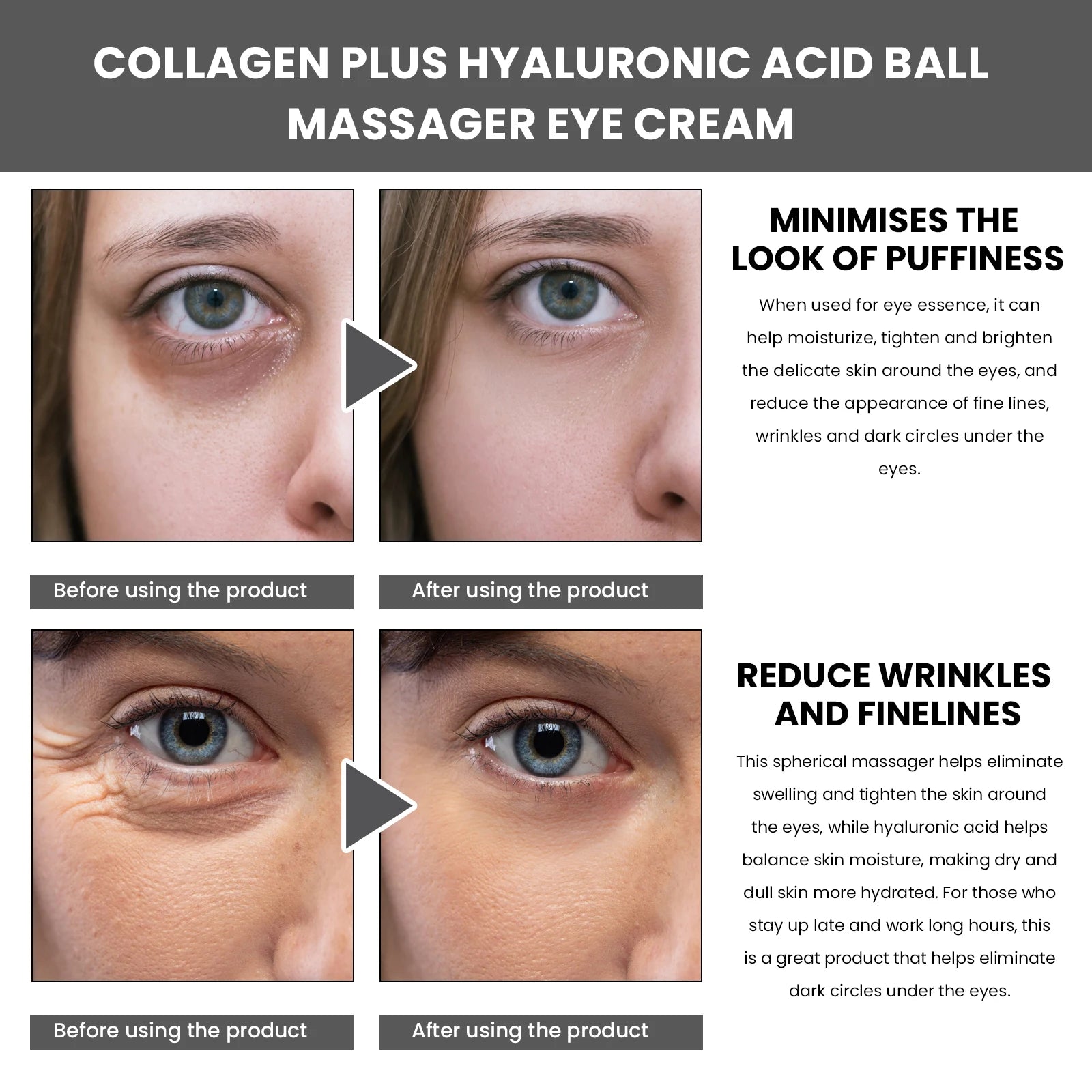 EELHOE Collagen Care Eye Cream Fades Fine Lines, Tightens the Eye Area, Moisturizes and Nourishes the Skin, Eye Care Cream