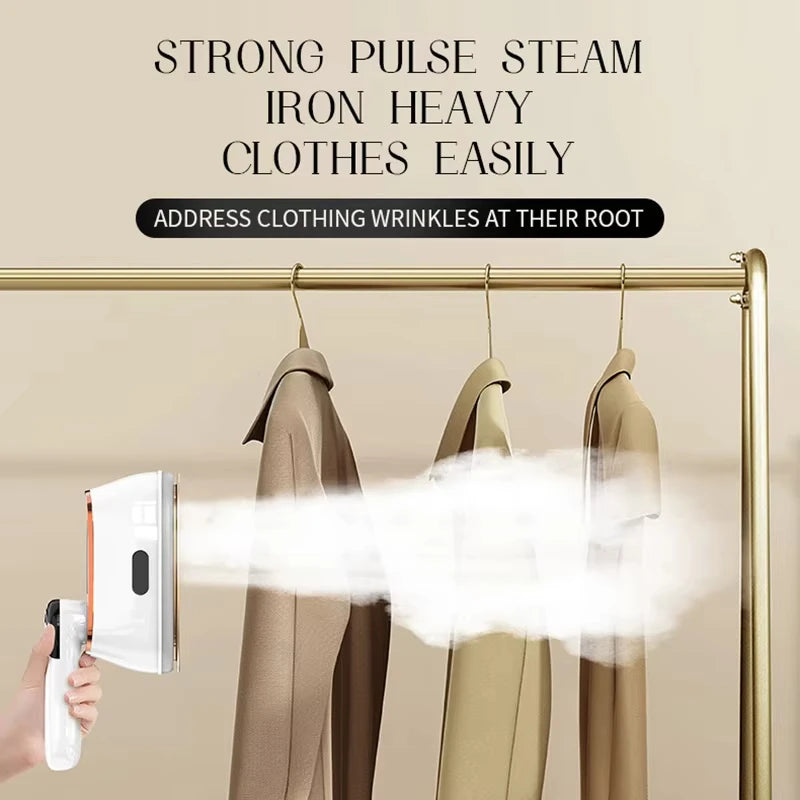 110V/220V Handheld Steam Iron Foldable Garment Steamer 1200W Power Portable 5 Speed Steamer Touch Screen Rotary Electric Iron