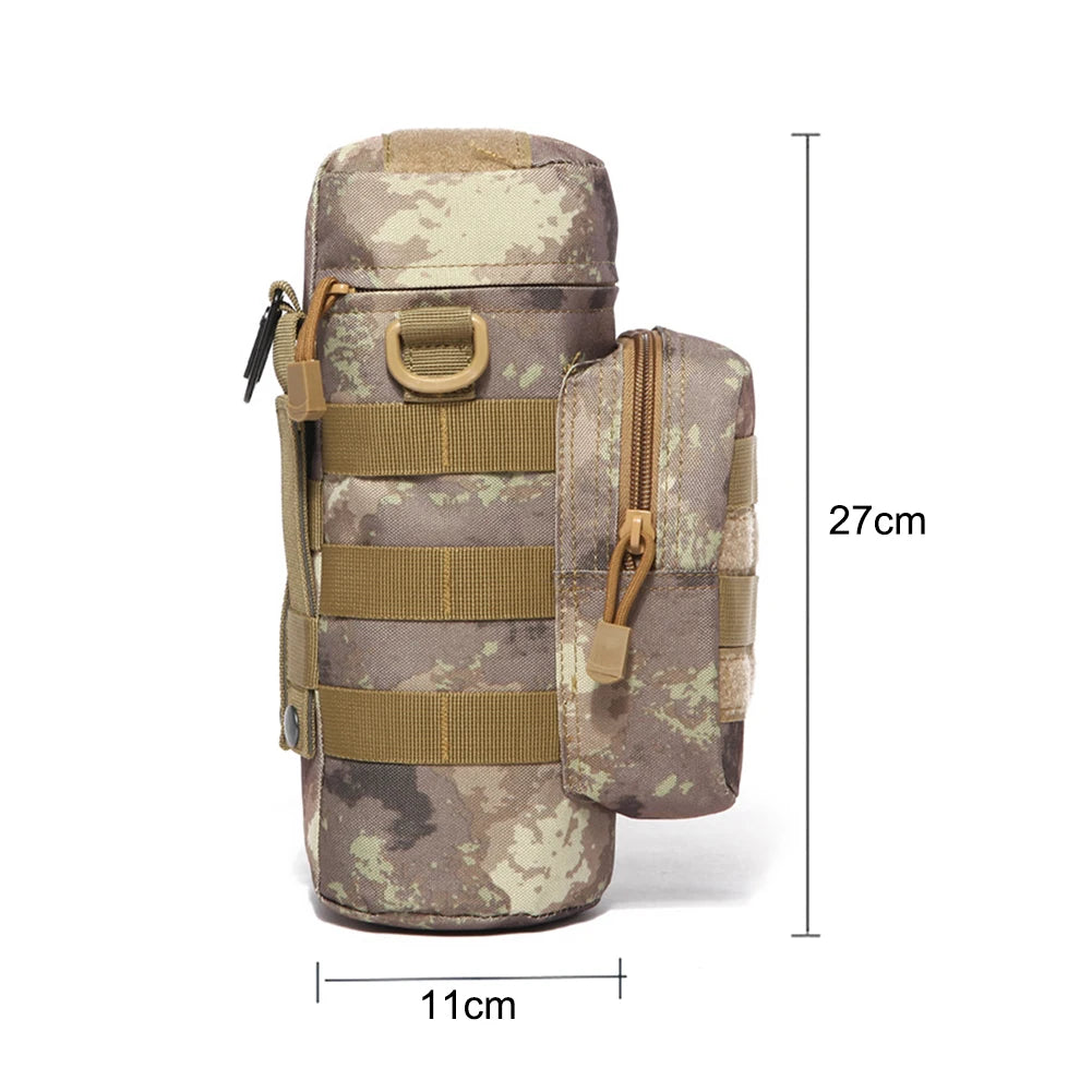 Molle Water Bottle Bag Portable Bottle Pouch Holder Portable Kettle Carrier for Outdoor Camping Hiking Fishing