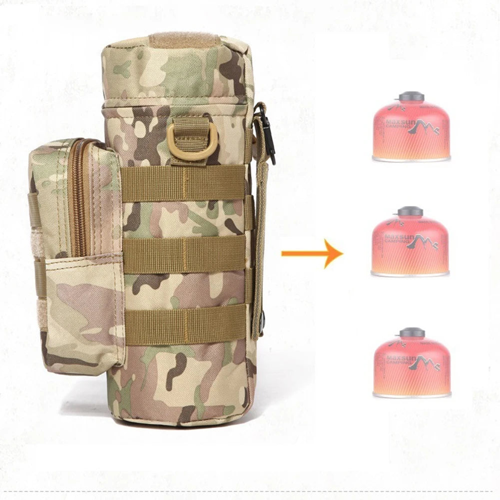 Molle Water Bottle Bag Portable Bottle Pouch Holder Portable Kettle Carrier for Outdoor Camping Hiking Fishing