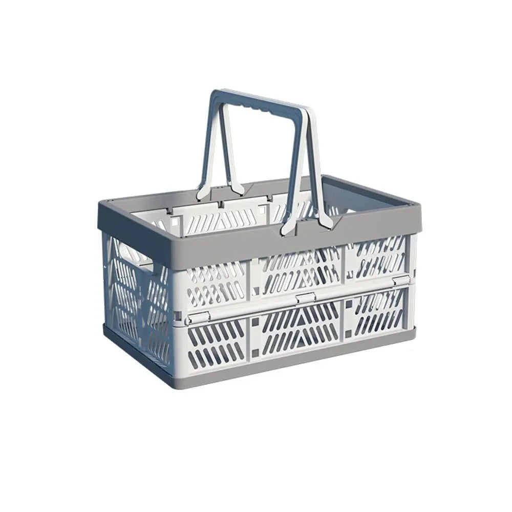 1/2PCS Folding Portable Fruit And Vegetable Storage Basket Sundry Arrangement Thickened Plastic Picnic Basket