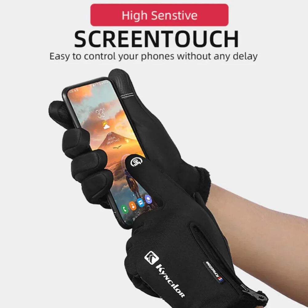 Cold Weather Ski Warmer Gloves for Men Women Winter Gloves Windproof Waterproof Thermal Cycling Touch Screen Gloves Mittens
