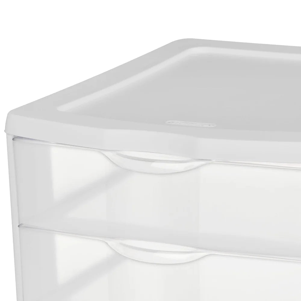 3 Drawer Clear Plastic Desktop Storage Organizer Stackable Countertop Drawer Crafts Office Supplies Jewelry Home Office Storage