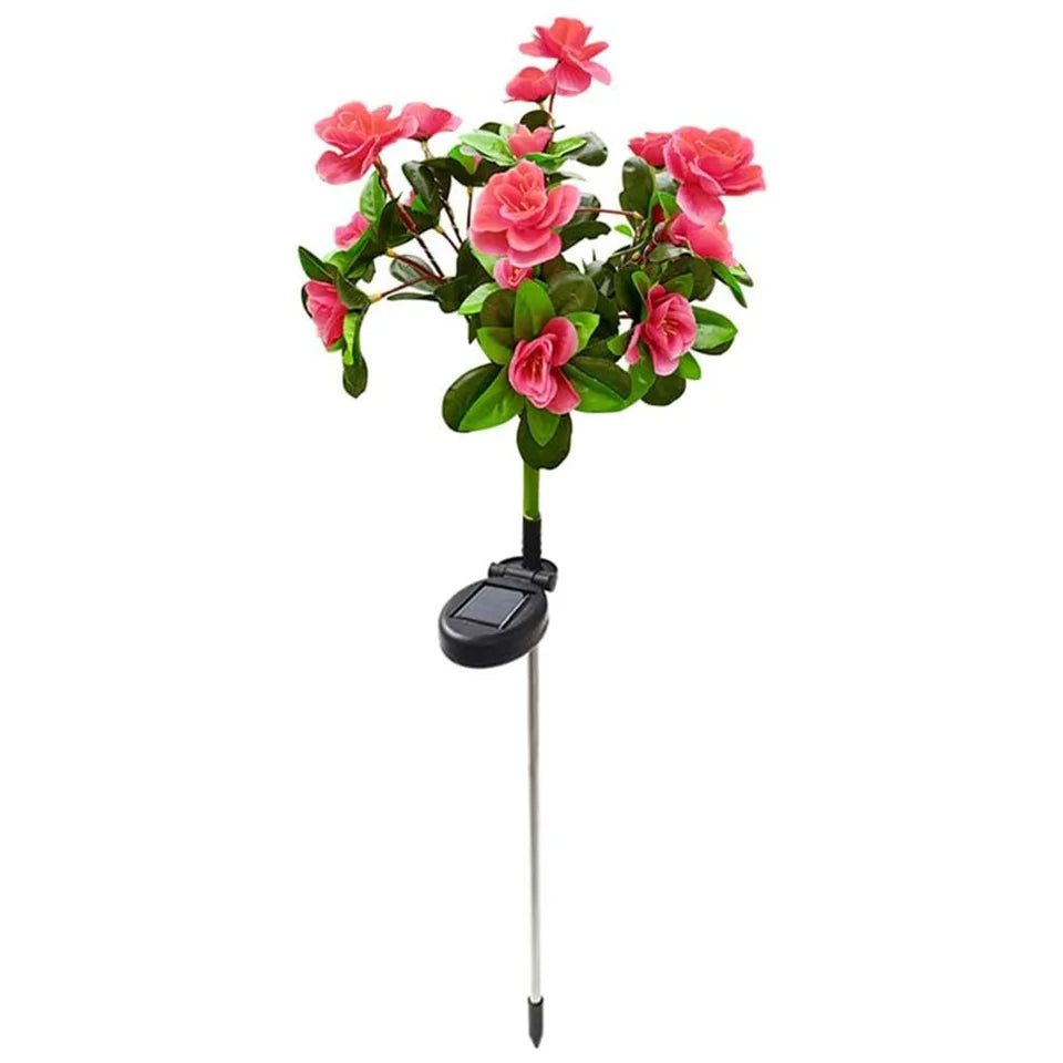 Solar Flowers Lights LED Azalea Outdoor Waterproof Landscape Light for Lawn Patio Garden Path Decorative Lighting Best Gift