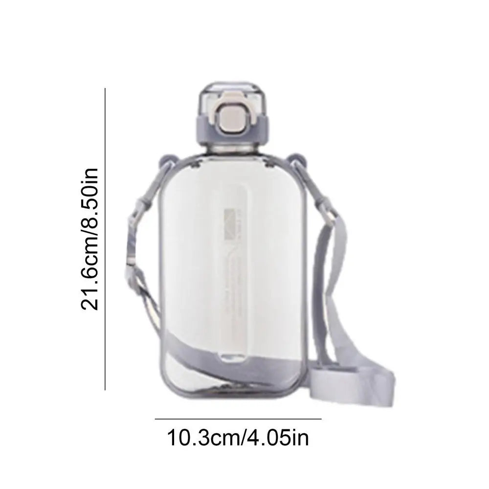 Travel Portable Bottle, 750ml Flat Water Bottle For Camping, Outdoor Hiking Straight Drinking Kettle, Saving Storage Bag Space