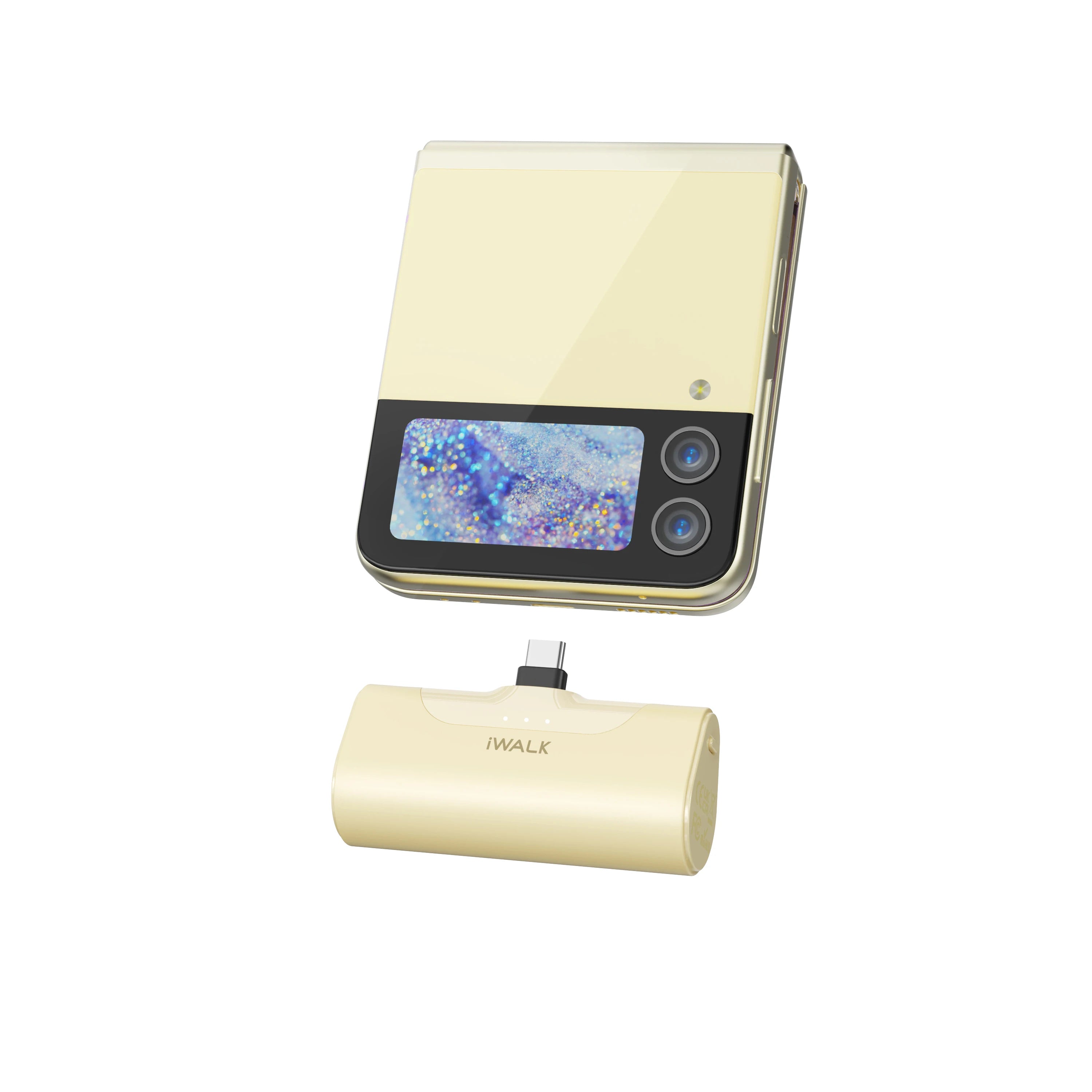 iWALK Pocket power bank mini portable capsule, digital display cute mobile power bank 4500mAh, suitable for iPhone Lightning int