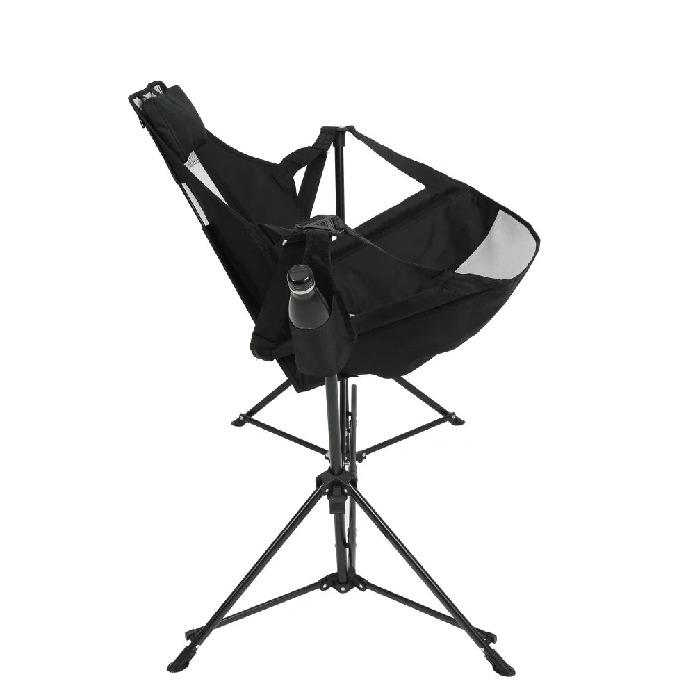 Hammock Camping Chair Folding Portable Aluminum Alloy Adjustable Back Swinging Chair Pillow Cup Holder Recliner Carry Bag