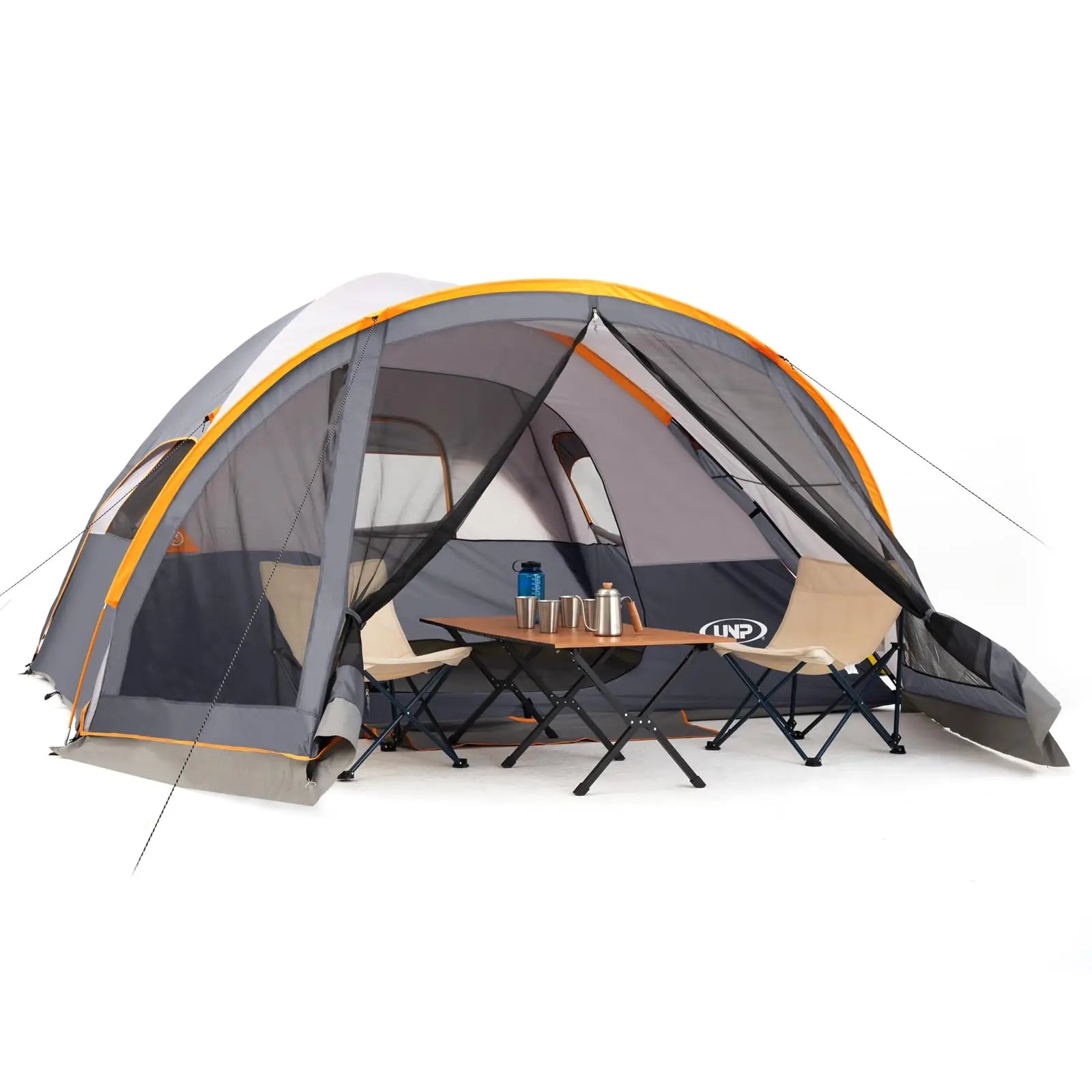 Camping Tent with Screen Room, Portable 6 Person Camping Tent, Family Dome Tent for Camping Outdoor - 14&