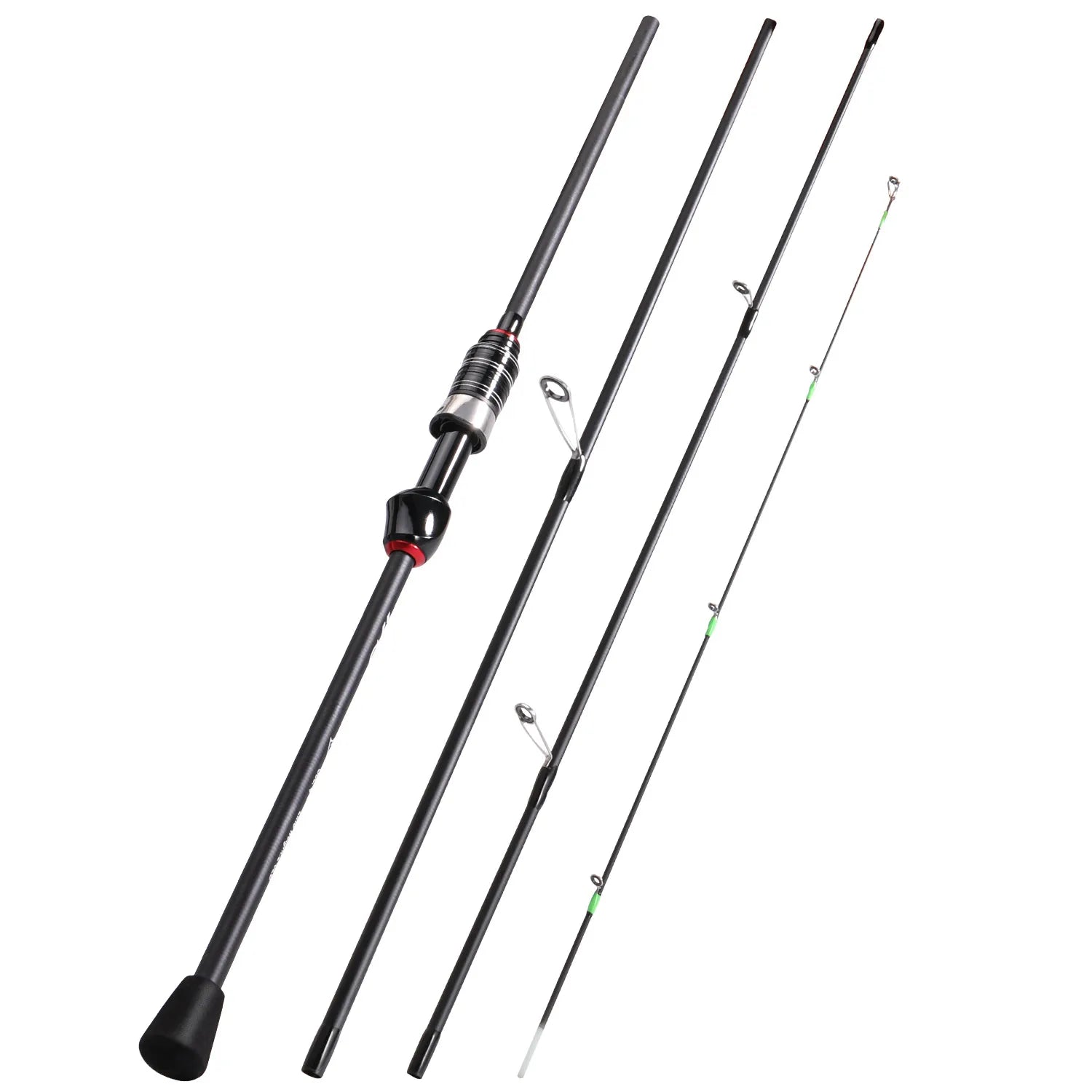 Sougayilang Casting Spinning Fishing Rod 1.8m UltraLight Carbon Fiber Rod Pole 4Section with EVA Handle Baitcasting Fishing Rod