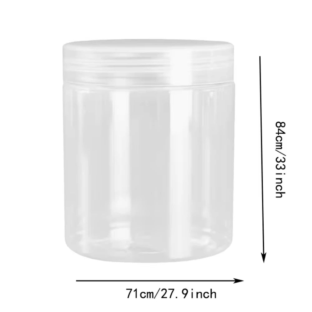12pcs 250ml Storage Jars with Lids Clear Round Canister Empty Plastic Cosmetic Jar Food Storage Containers Travel Kitchen Supply