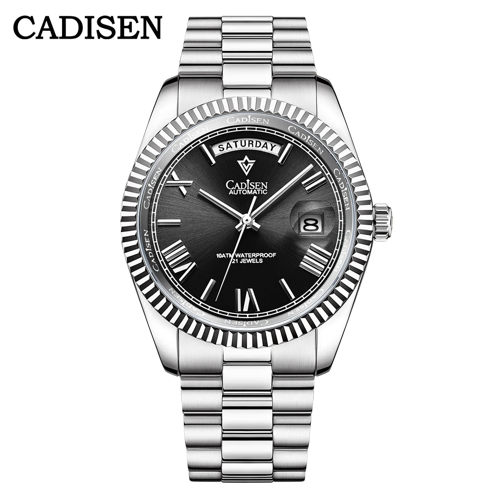 CADISEN C8185 Men Watches Swimming 10Bar Waterproof Screw Crown Japan Miyota Movement Mechanical Watch Newest Version Wristwatch