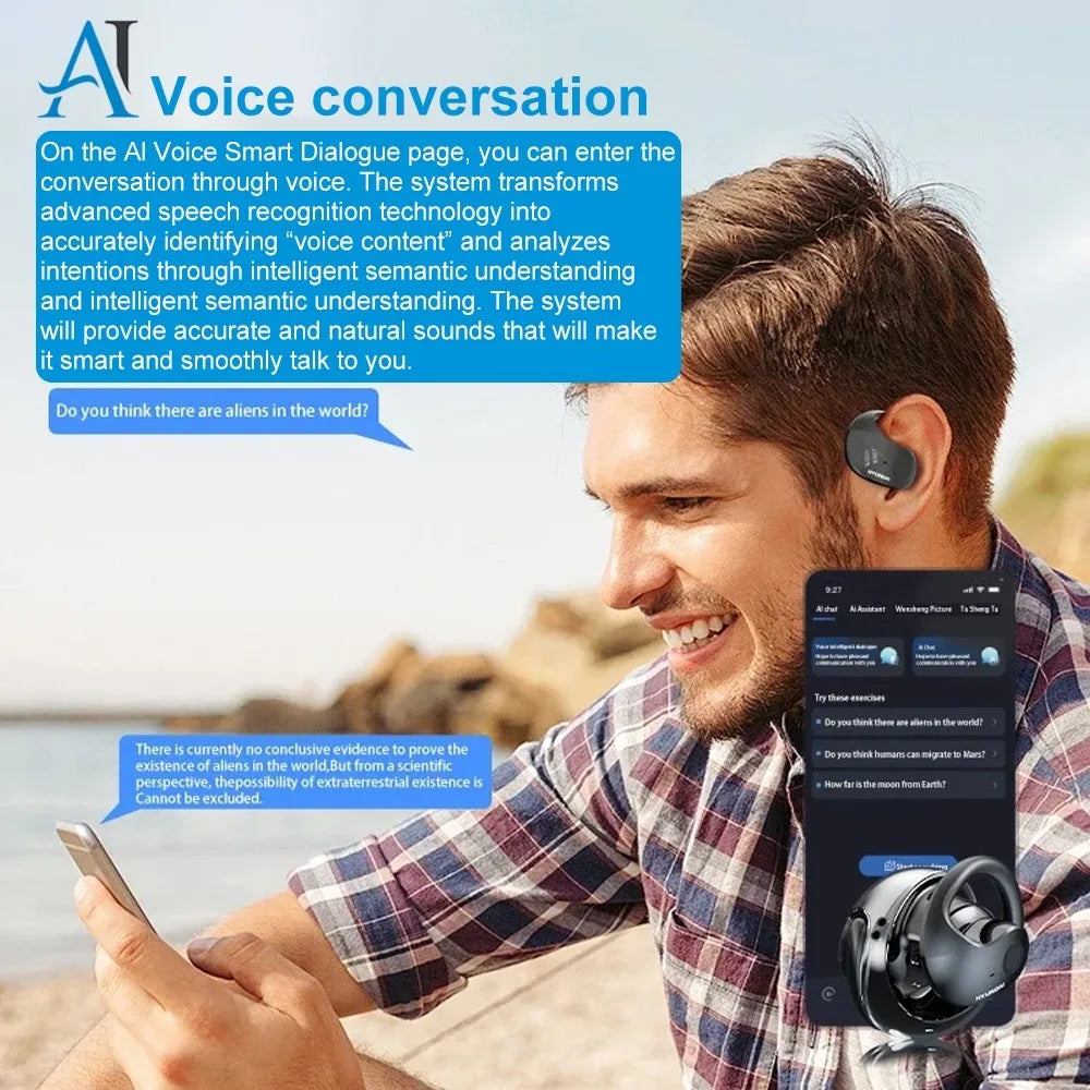 Mini Translator Earbuds 144 Languages High Accurac Ai Translator Wireless Bluetooth Earphones for Outdoor Sports Music Headset