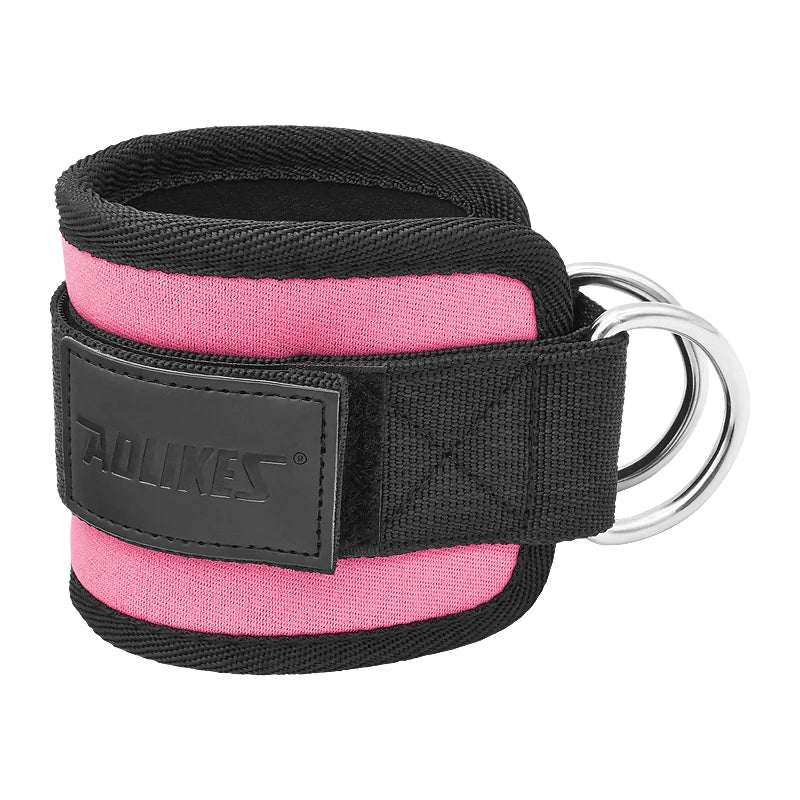 AOLIKES Cable Ankle Straps Double D-Ring Ankle Cuffs For Gym Workouts Glutes Legs Strength Training Brace Support Sport Safety
