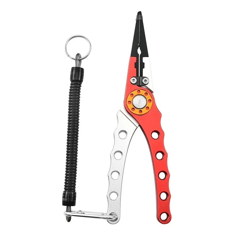 Outdoor fishing pliers, line cutters, multifunctional aluminum alloy scissors hooks, remove 150g 20cm fishing equipment
