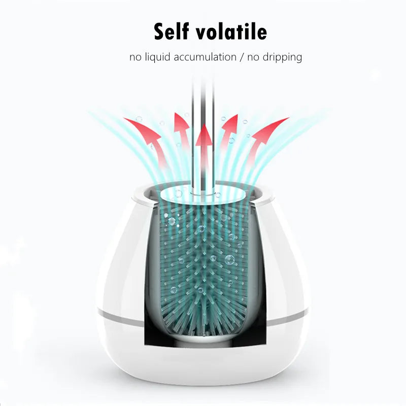 Toilet Brush WC Cleaner Floorstand Silicone Bristle Bathroom Cleaning Bowl Brush Set With Tweezers Bathroom Accessories