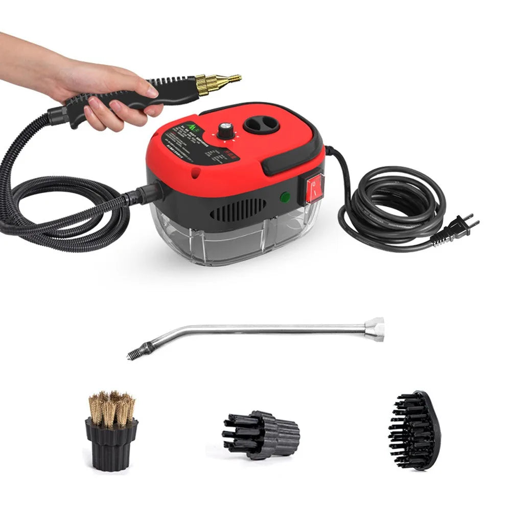 Portable Handheld Steam Cleaner High Temperature Pressurized Steam Cleaning Machine 2500W with Brush Heads for Kitchen Cleaning