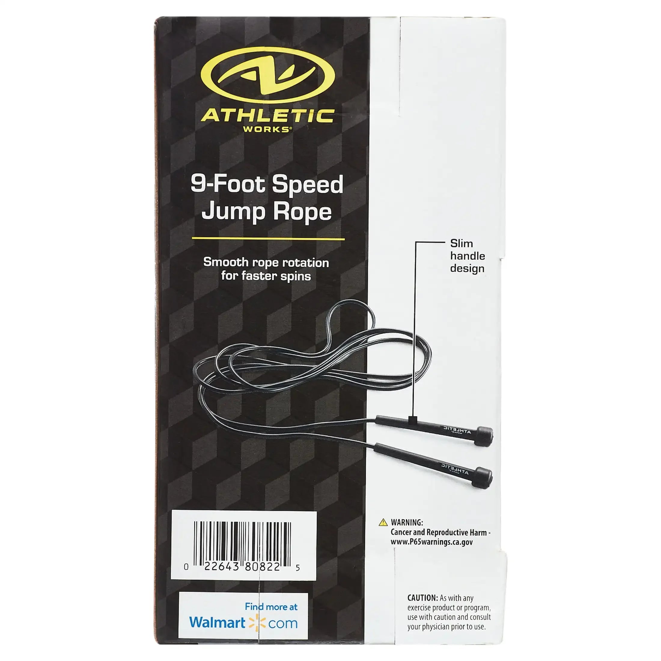 Speed Jump Rope with Light Weight Handles, 9&