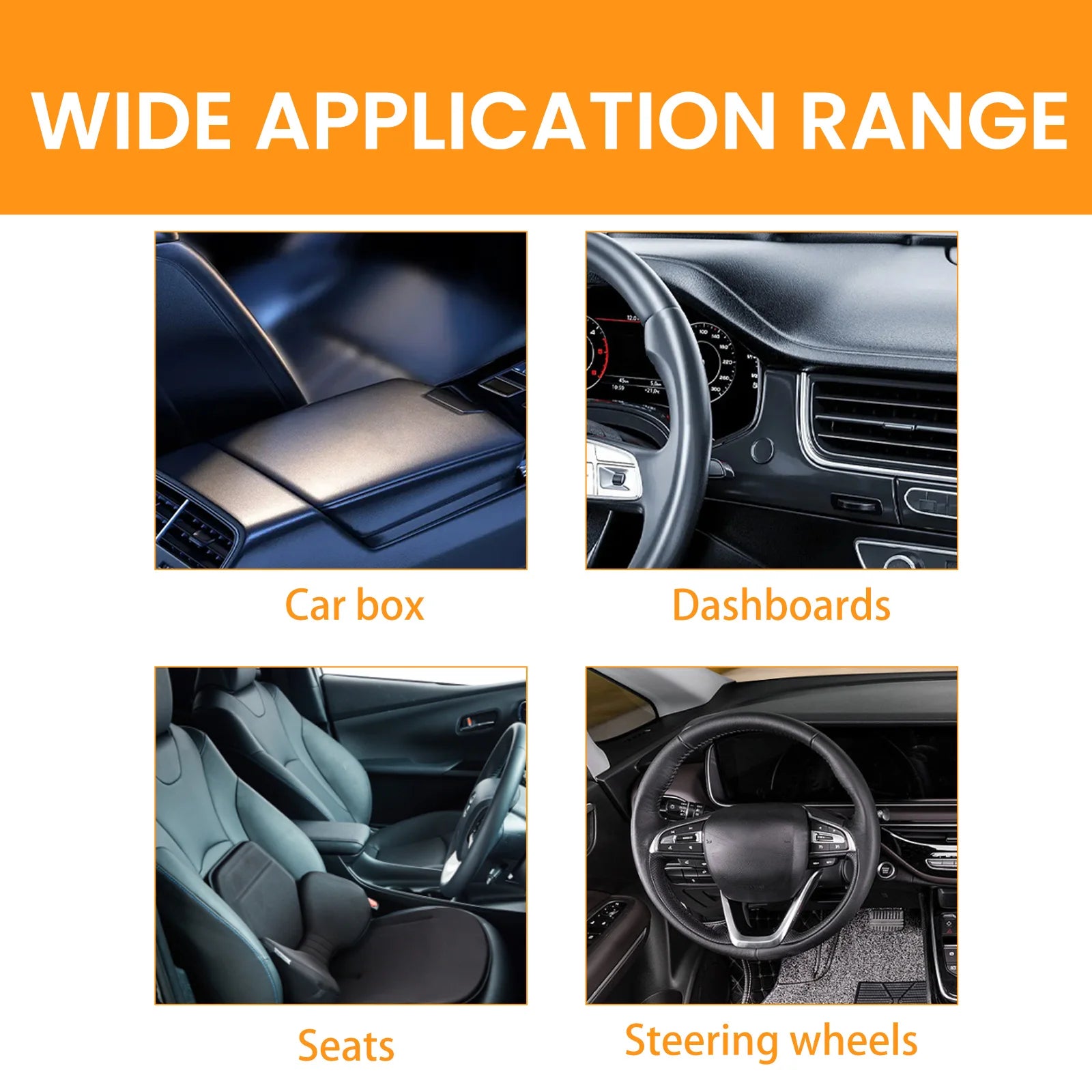 Car Interior Cleaner Multi-Surface Cleaner Spray With Roller Sponge Effective Multipurpose Safe Car Cleaning Supplies Restore