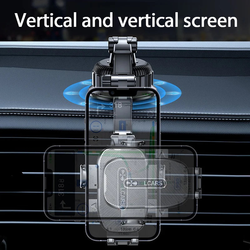 New Car Phone Mount Stable Anti Vibration Suction Cup Stand Rotatable Universal Dashboard Holder for Pickup Truck SUV