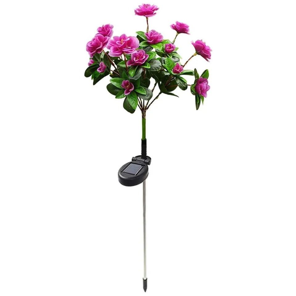 Solar Flowers Lights LED Azalea Outdoor Waterproof Landscape Light for Lawn Patio Garden Path Decorative Lighting Best Gift