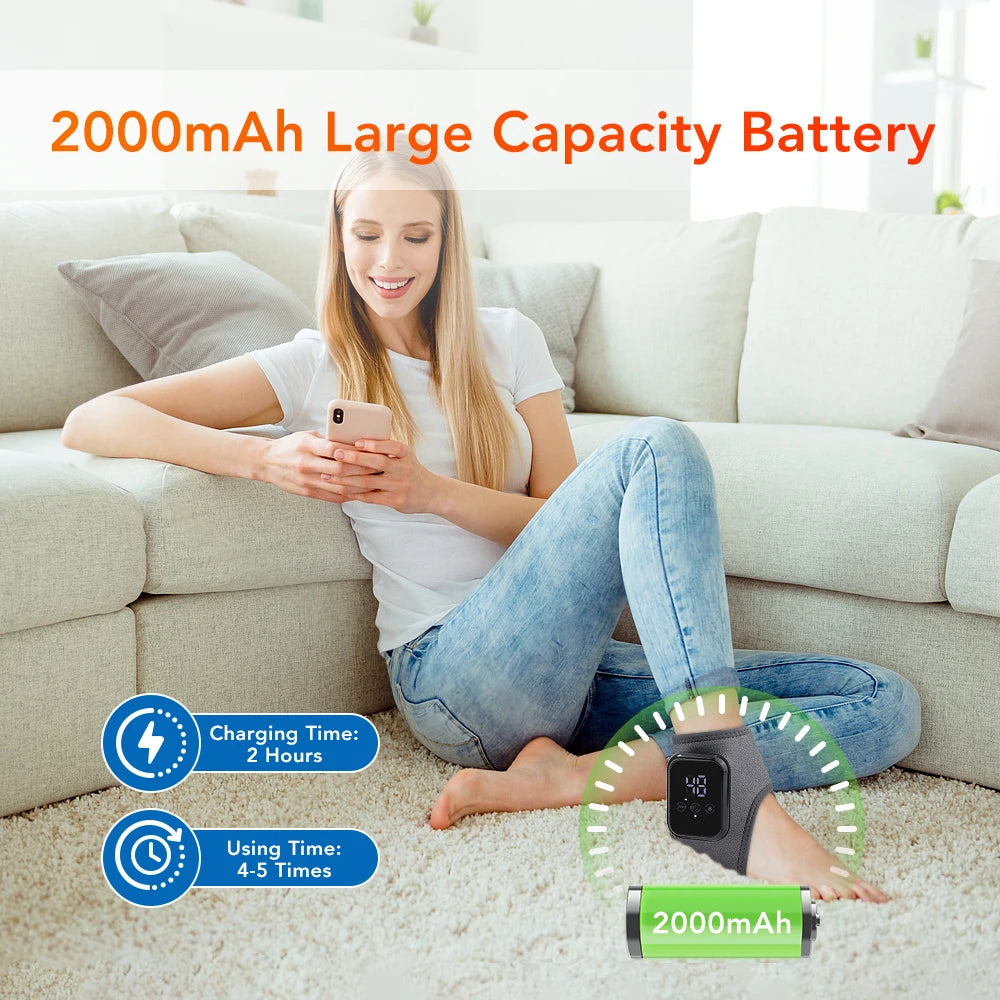 Foot Heat Massager Hot Compresses Vibration Massager Breathable Material USB Foot and Ankle Joint Hot Compress Protection