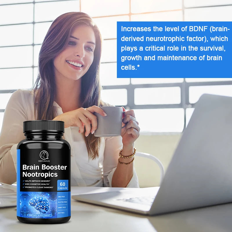 BBEEAAUU 100mg Phosphatidylserine Capsule for Memory and Focus Smarter Brain Health Nootropics Supplement