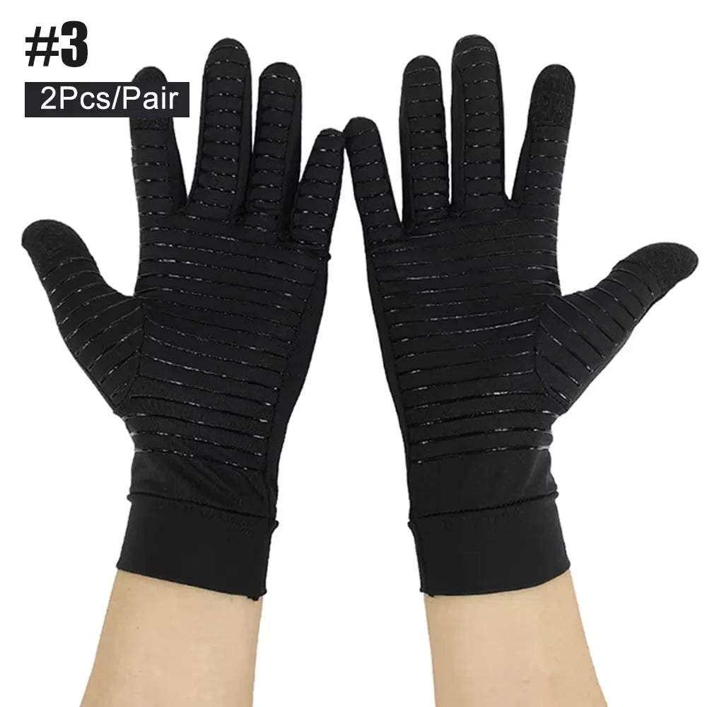 1Pair Unisex Fingerless Arthritis Gloves Wrist Brace Hand Support for Carpal Tunnel Pain Relief And Swelling Men And Women