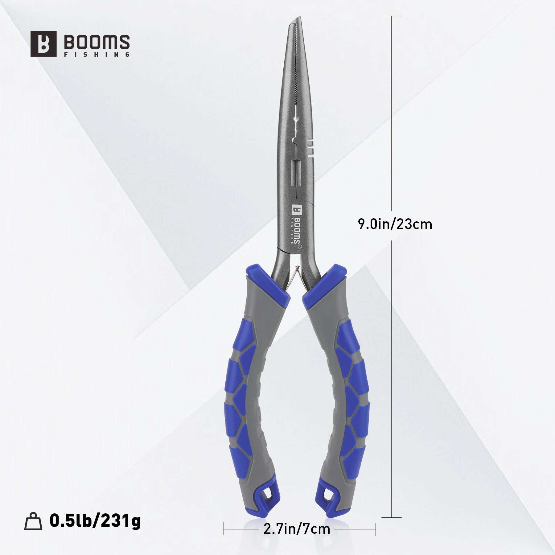 Booms Fishing XW10 Fishing Pliers Nose Hook Remover Tool Carbon Steel Line Cutter Scissors 9in/23cm Fishing Tools Tongs