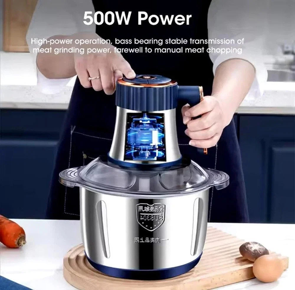 5L Electric Meat Grinders Multifunctional Vegetable Slicer Chopper 304Stainless Steel Food Processor Mixer Machine Kitchen Tool