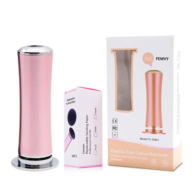 Electric Foot Callus Remover Feet Care File Heels Dead Skin Pedicure Tool Electronic Foot Grinder Tool And Replacement Sandpaper