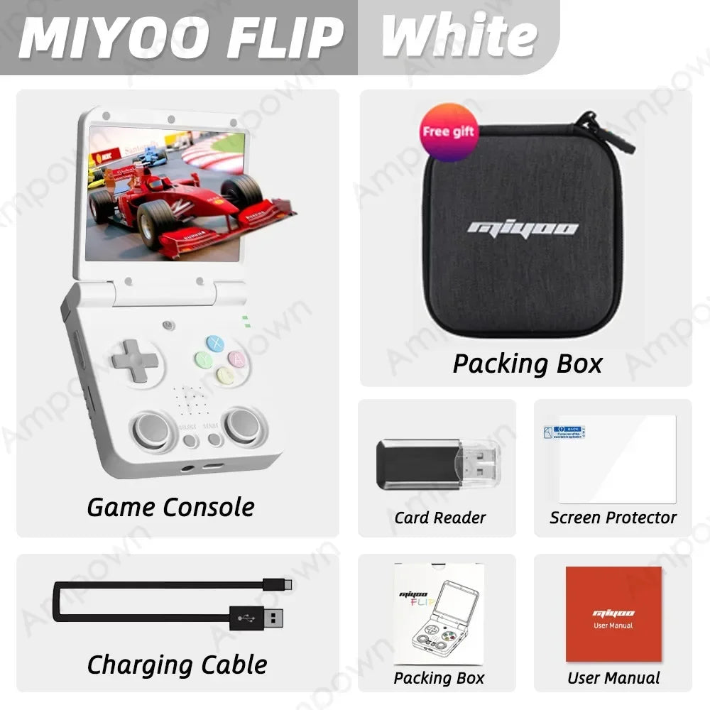 MIYOO FLIP V2 Handheld Game Players 3.5&