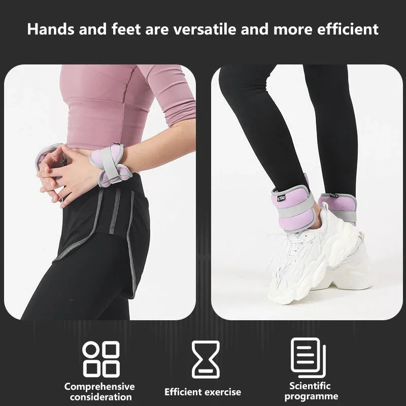 1Pair Adjustable Ankle Weights (0.25kg*2pcs) Neoprene Leg Arm Straps For Fitness Aerobics Physical Therapy For Women Men Kids