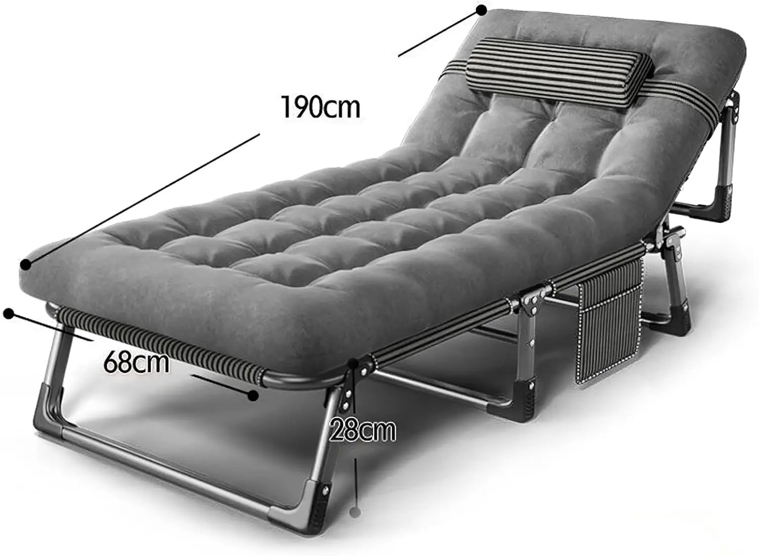 Camping Cot for Adults, Heavy Duty 3-in-1 Bed for Guest Sleeping, Adjustable Double-Layer 1200D with Mattress & Carrying Bag for