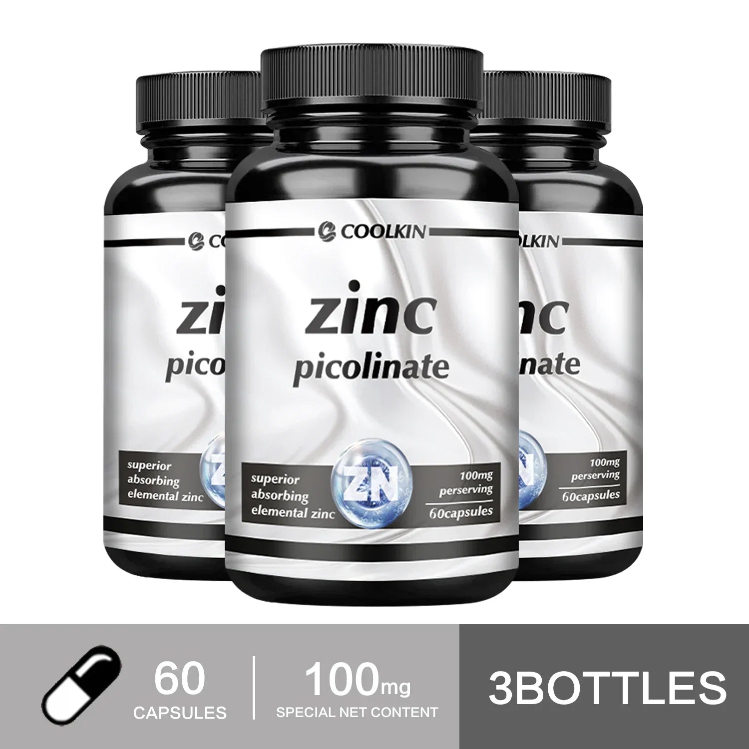 Zinc Picolinate Capsules - Boosts Immune Support, Sleep & Energy