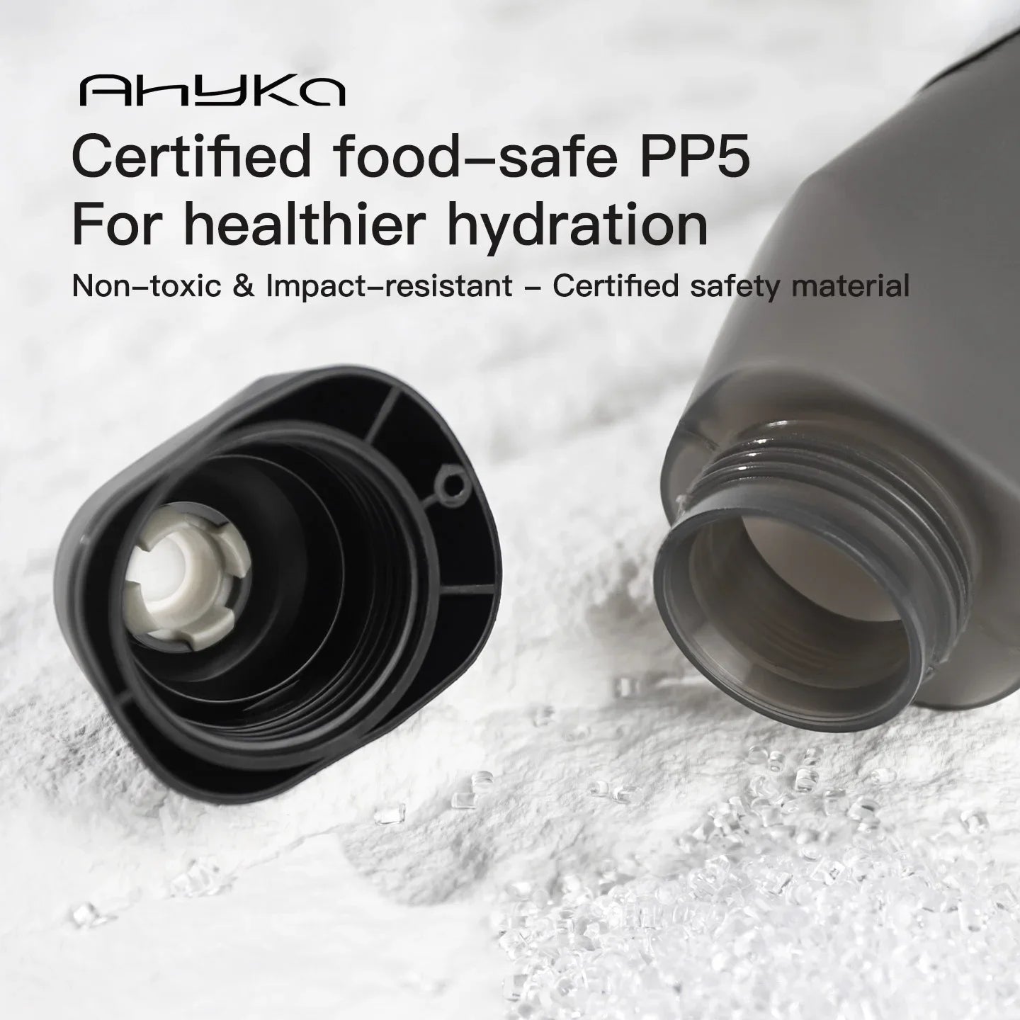 AhyKa Aerodynamic Water Bottle Set 600ml Big Capacity Food Grade PP5 Bottle With Ultralight Carbon Bottle Cage Bike Accessories