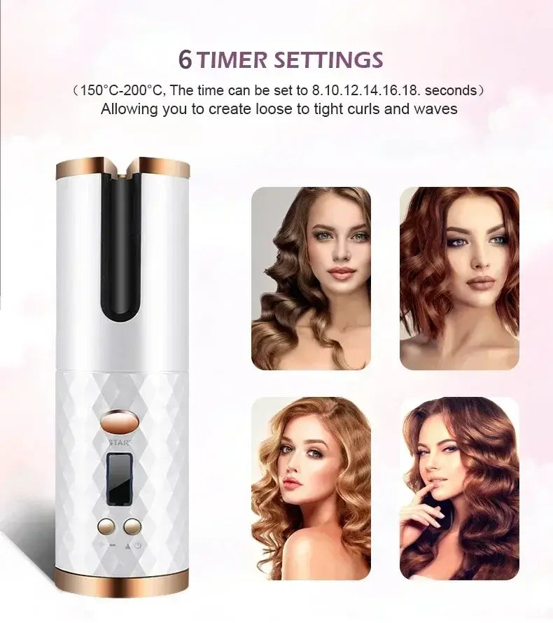 Portable Wireless Automatic Hair Curler 3 Color