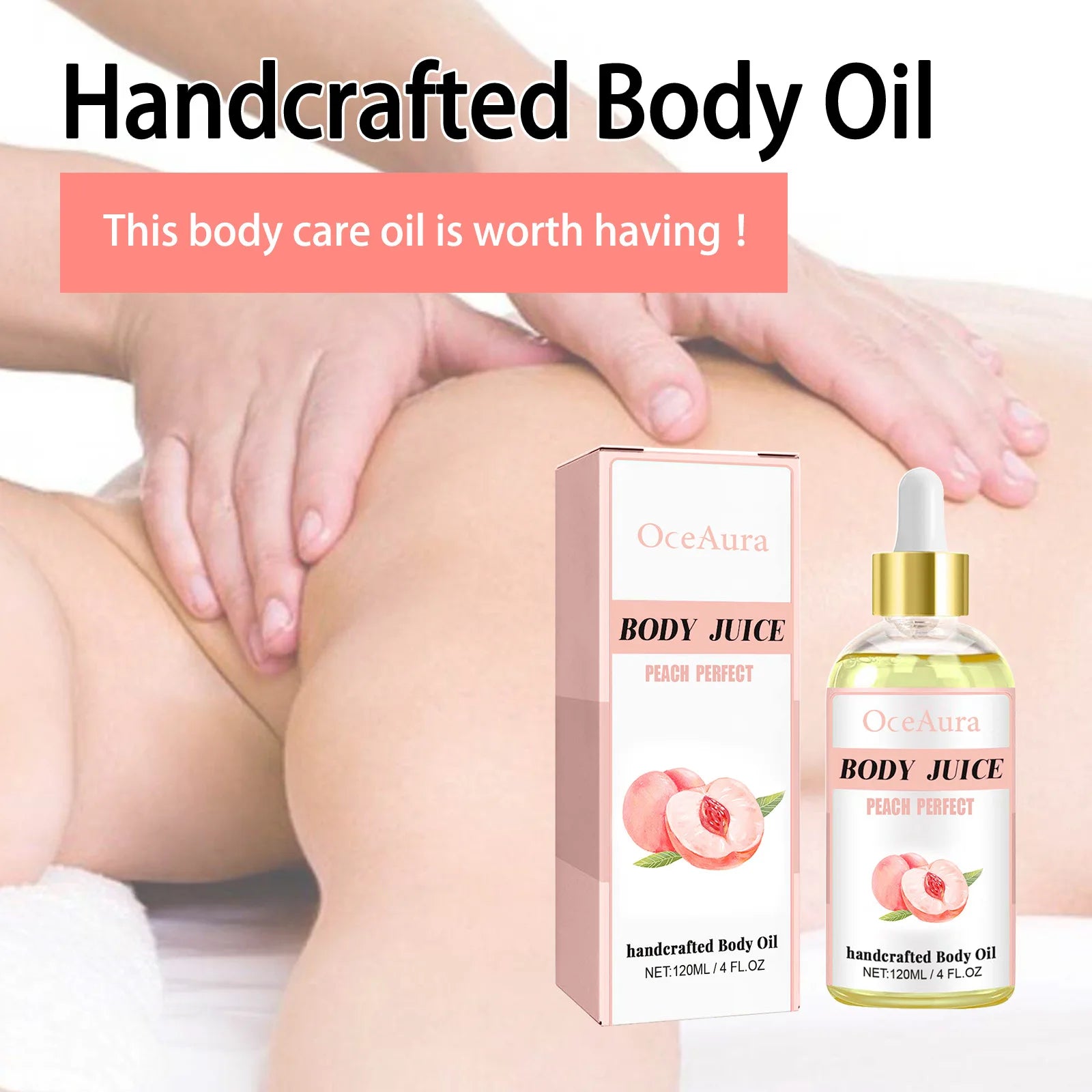 OCEAURA Handcrafted Body Oil Handcrafted Body Oil Body Oils For Women Dry Skin Massage Body Oil Moisturizing Relax 120ml