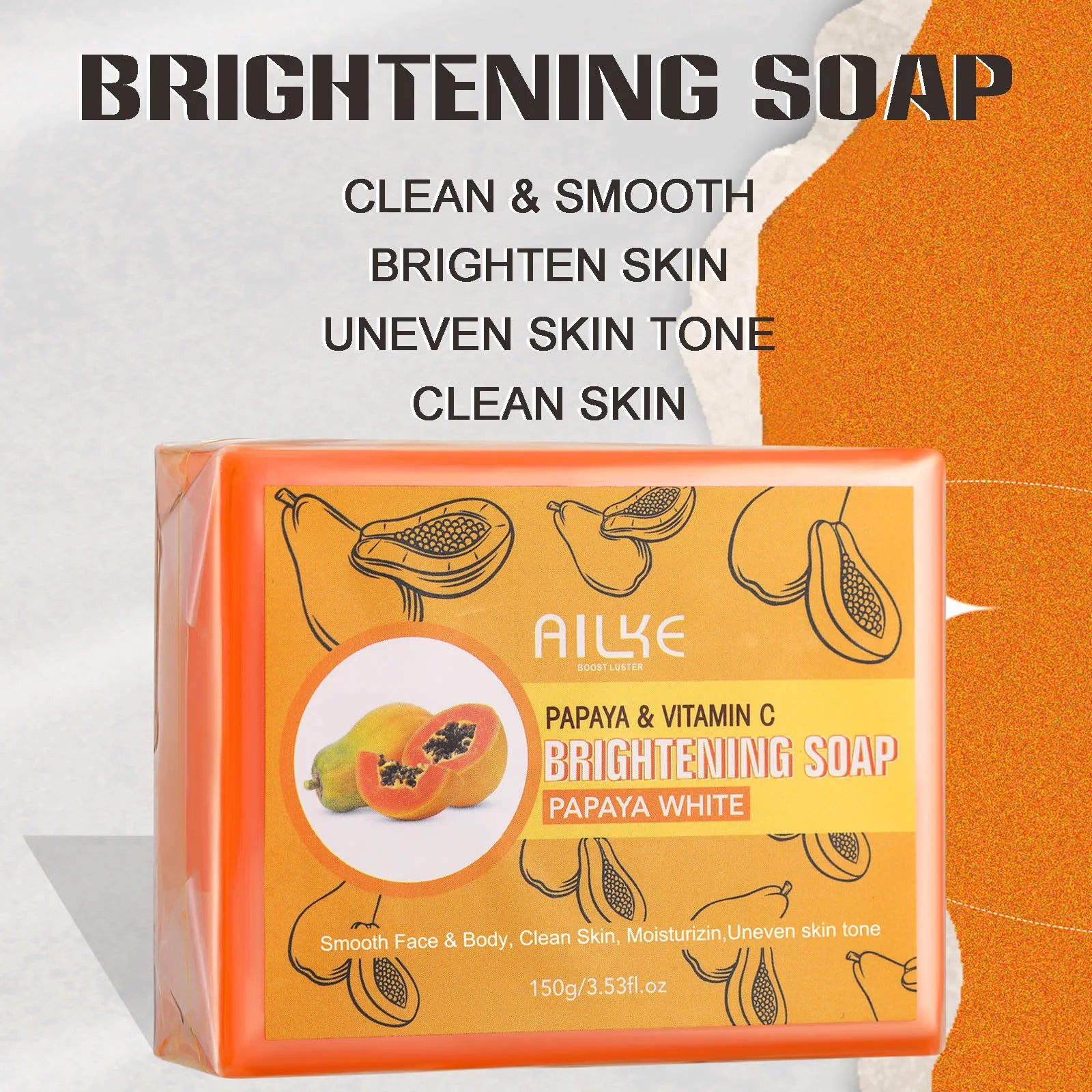 AILKE Naural Kojic Acid Soap for Hyperpigmentation, Brighter Skin, Reduce Dark Spots, Even Skin Tone, Support Customized LOGO