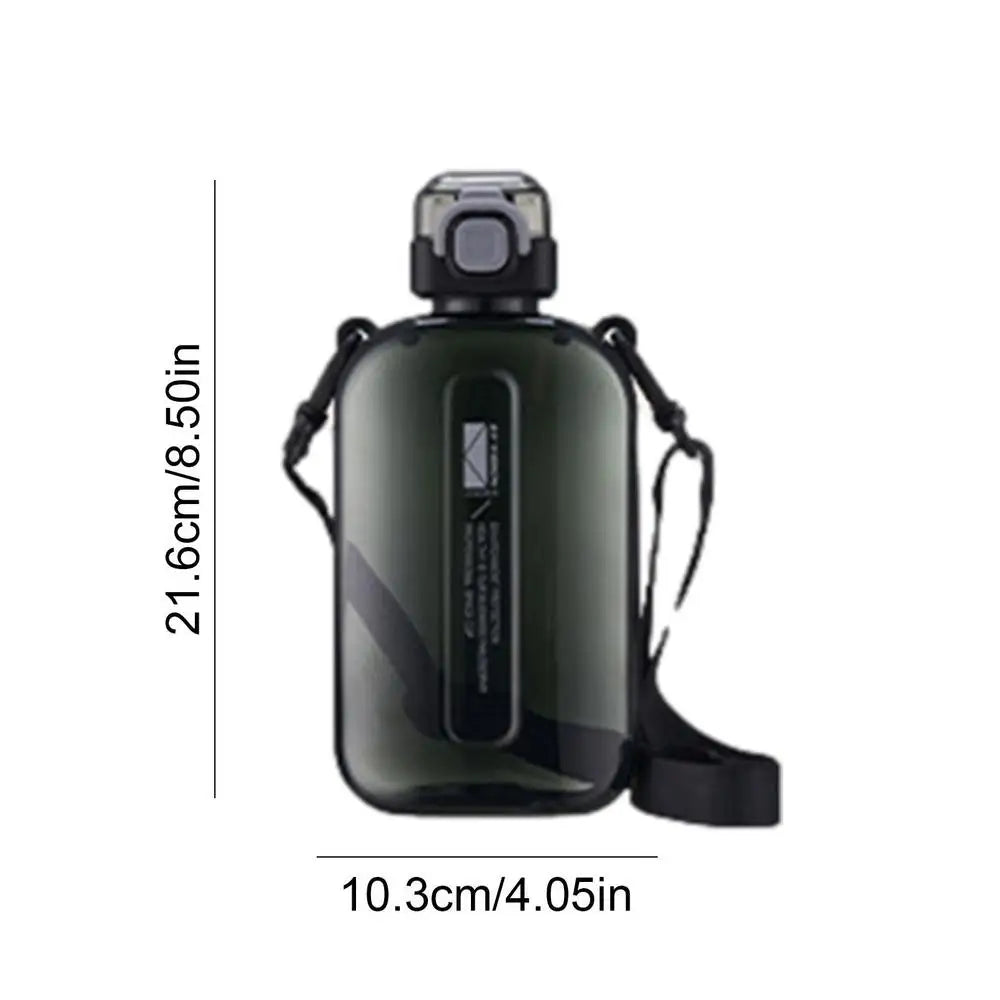 Travel Portable Bottle, 750ml Flat Water Bottle For Camping, Outdoor Hiking Straight Drinking Kettle, Saving Storage Bag Space