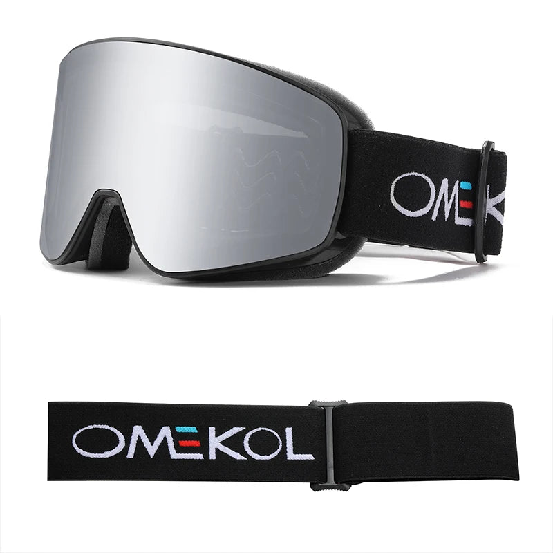 OMEKOL BRAND NEW Double Layers Anti-Fog Ski Goggles Snow Snowboard Glasses Outdoor Sport Snowmobile Eyewear
