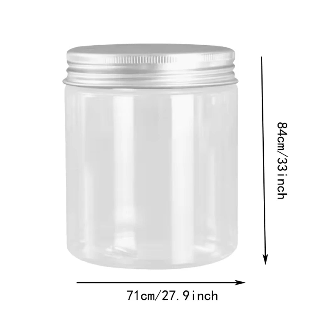 12pcs 250ml Storage Jars with Lids Clear Round Canister Empty Plastic Cosmetic Jar Food Storage Containers Travel Kitchen Supply